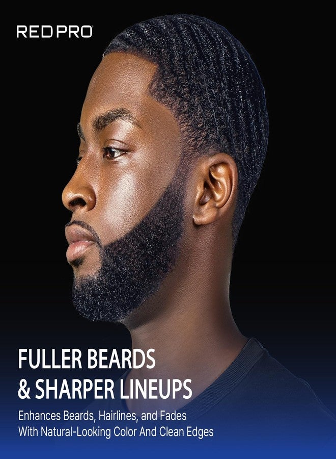 RED Pro GROOMANE Beard & Lineup Color Enhancement for Airbrush, Natural Semi-Permanent Barber Beard Dye, Long-Lasting Gray Coverage, Men Hairline Color (Jet Black (Premix), 2.3 fl.oz) - Image 2